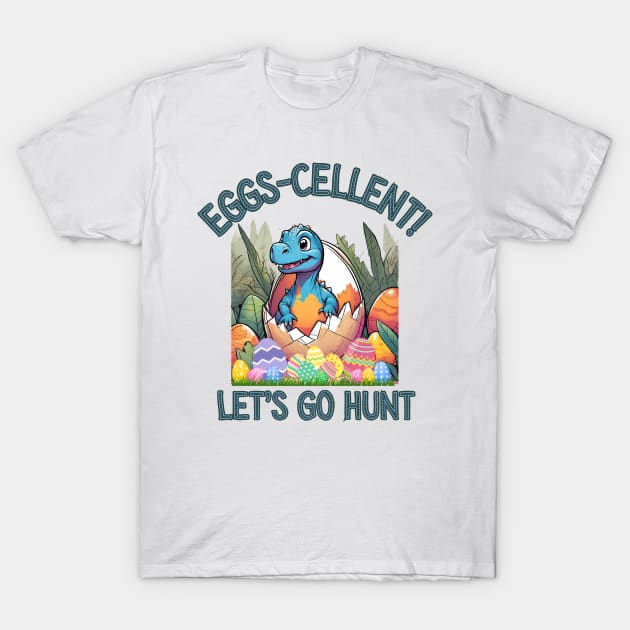 Easter dinosaur egg hunt T-Shirt by T-Crafts